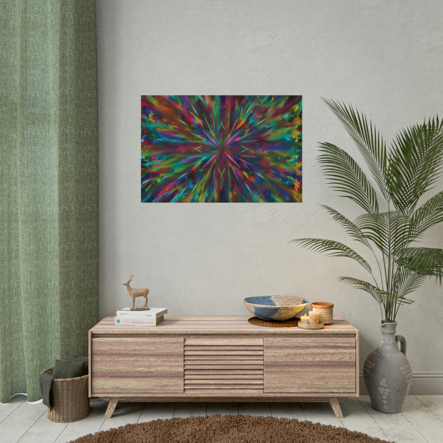 Star Explosion Energy Painting - Poster - Bright Colors