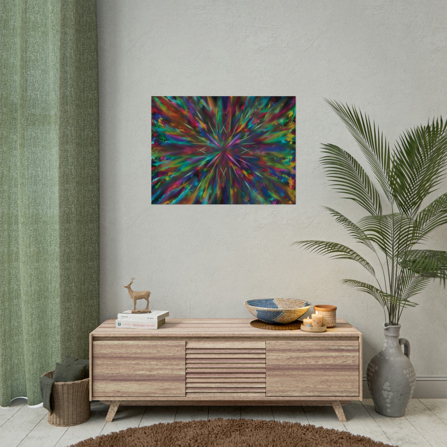 Star Explosion Energy Painting - Poster - Bright Colors
