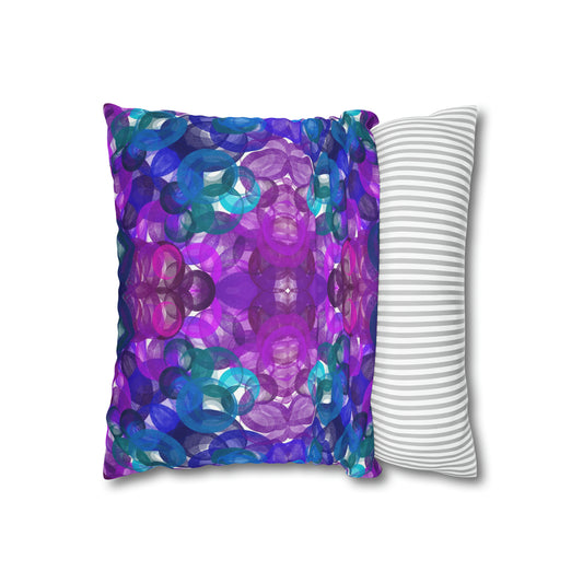 Bright Dots Energy Art - Spun Polyester Square Pillow Case