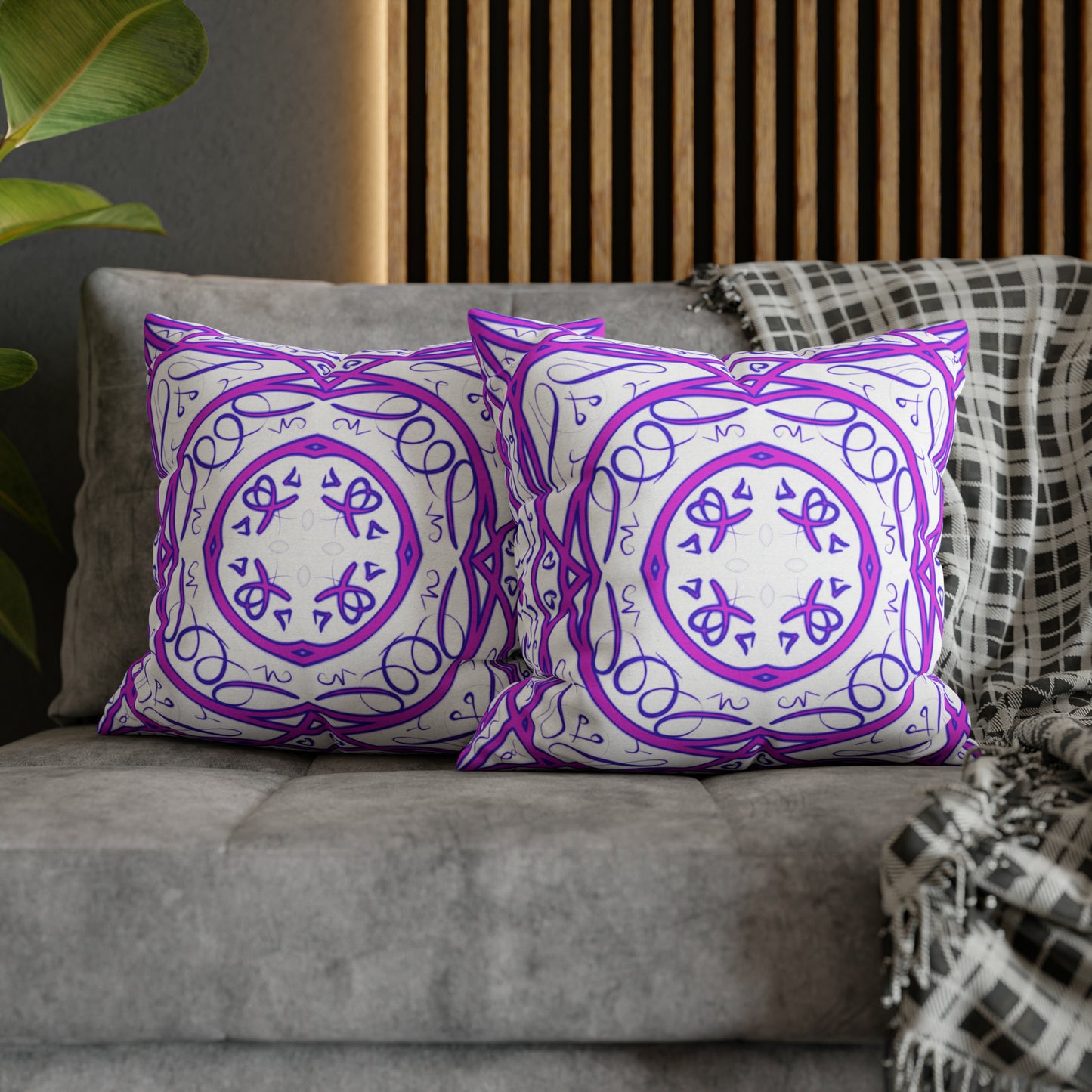 Spiritual Connection Language Square Pillowcase - Energetic Home Decor - Cosmic Statement Piece - High Vibe Home